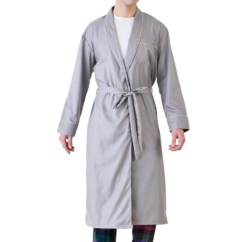 CHINEE Breathable Lightweight Flannel Soft Comfortable Men Bathrobe Customizable Bulk Quantity Plus Size