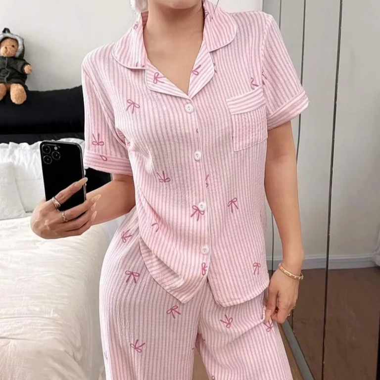 CHINEE-Breathable-Thermal-Plus-Size-Elegant-Womens-Sleepwear-Sets-Stylish-Drawstring-Closure-Pants-Front-Customizable-100-Silk