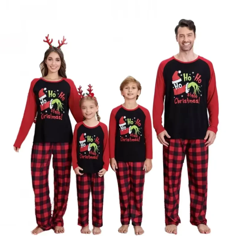 CHINEE-Breathable-Winter-Home-Wear-Printed-Pajama-Set-for-Christmas-Parent-and-Child-Family-Set-Round-Neck-Long-Sleeved