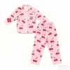 CHINEE Breathable Women's 100% Cotton Woven Flannel Winter Pajama Set with Long Sleeves & Elastic Waist ODM Sleepwear for Cozy Home Use