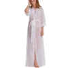 CHINEE Bride Lace Robe Kimono White Silky Long Women Vintage Wedding Lingerie Bridesmaid Sleeping Gown for Bride