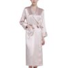 CHINEE Bridesmaid Sexy Long Sleeve Women Kimono 100% Satin Silk Robes