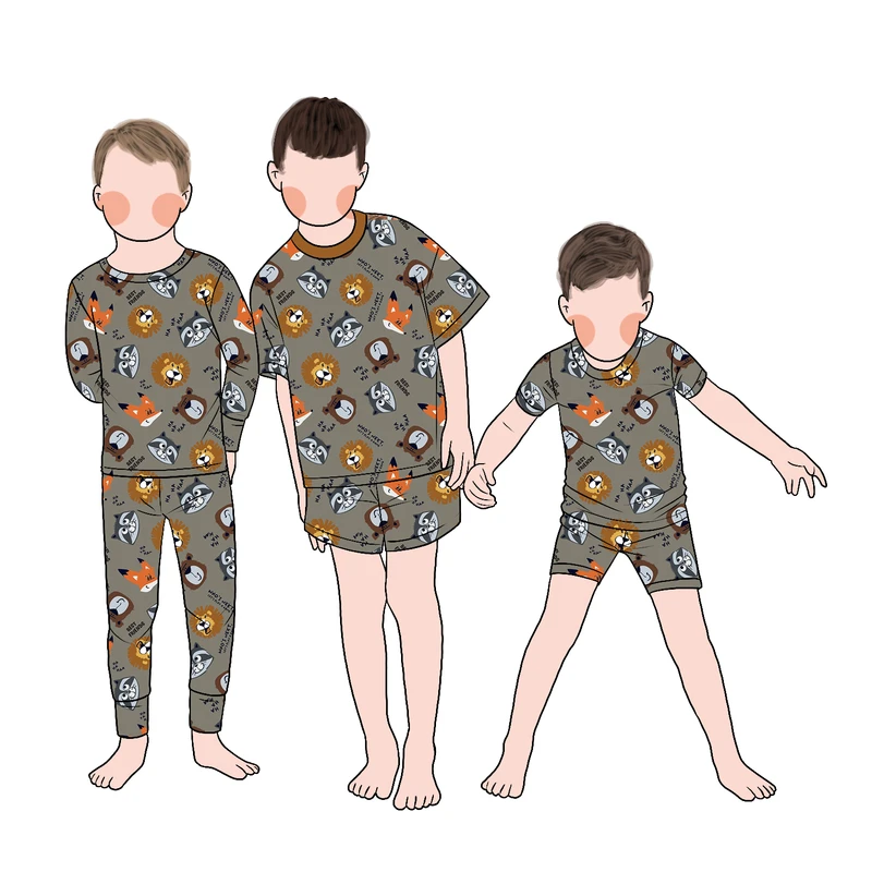 CHINEE Bulk Order Baby Boy Pajama Set 2PCS Bamboo Fabric Premium Soft Breathable Sweat Absorbent Toddler Sleepwear