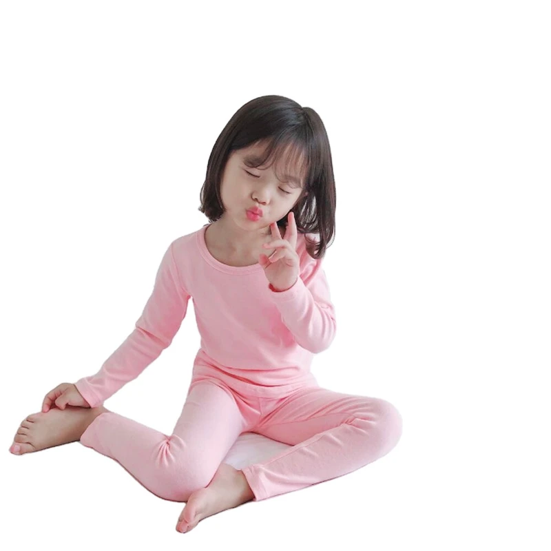 CHINEE CY349 Baby Pajamas Set Cotton Kids Long John Autumn Winter Underwear Children Clothes Good Stretch Fabric Size 90cm 150cm