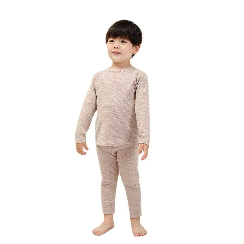 CHINEE Casual Autumn Winter Pajama Set for Boys Girls Soft Breathable Kid's Underwear Children's Pyjamas Baby Sleepwear