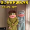 CHINEE Casual Loungewear Couple Pajamas Funny Women's Party Wear Plus Size Robe Femme Women's Set Summer Sleepwear IM77K W