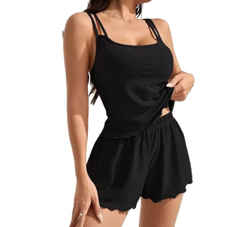 CHINEE Casual Shorts Women's Pajamas Homewear European American Style Summer Breathable Elastic Waist
