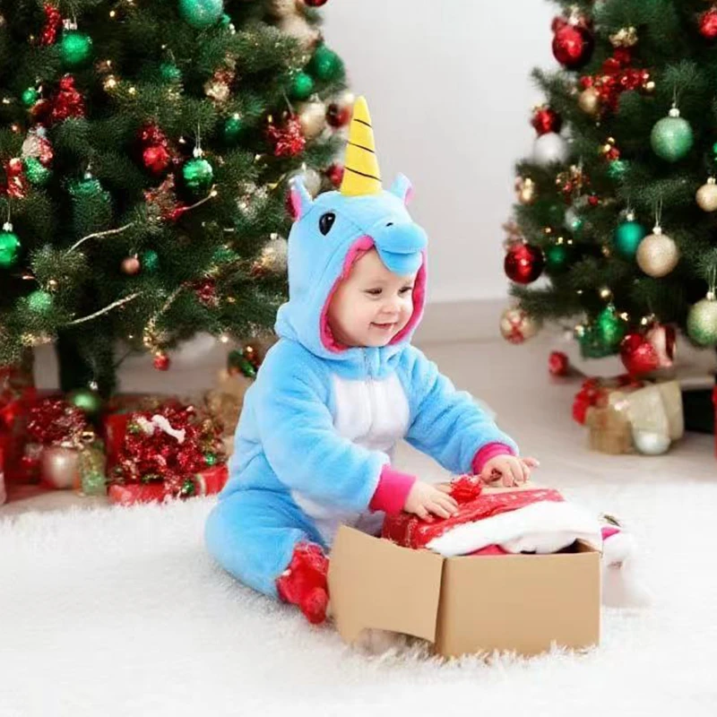 CHINEE Children Elephant Unicorn Costumes for Christmas Kids One Piece Pajamas Toddler Jumpsuit