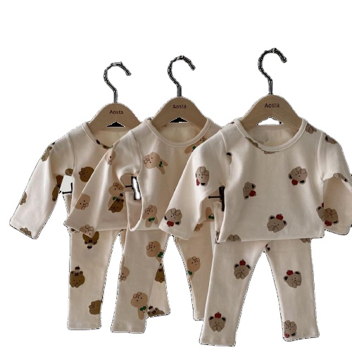 CHINEE Children Pajamas Boys Cotton Clothes Pants Set Sleepwear Kids Girl Pajamas Printing Kids Toddler Baby Outfits Child Pyjamas