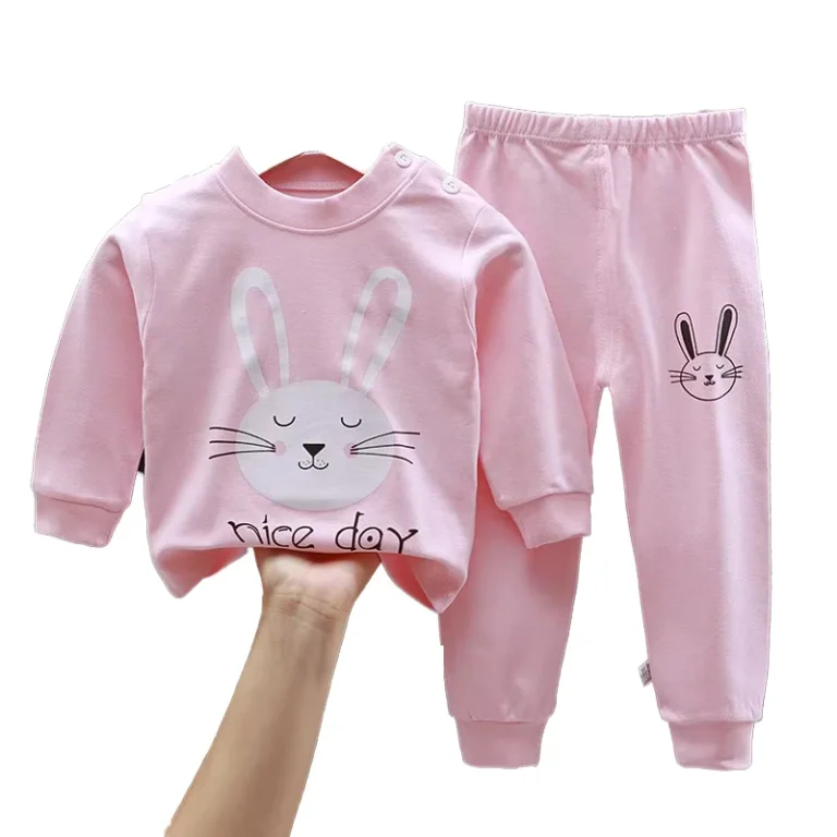 CHINEE-Childrens-Animal-Print-100-Cotton-Pajamas-for-Boys-and-Girls-Autumn-Infant-Baby-1