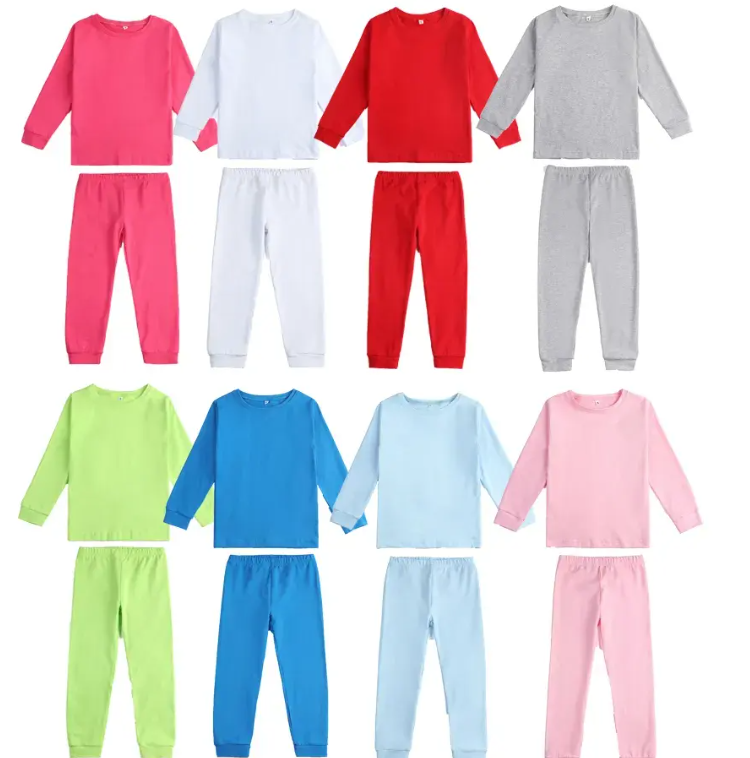 CHINEE Children's Autumn Velour Breathable Printed Pajamas Set for Toddler Girls and Boys Cotton Spandex Material