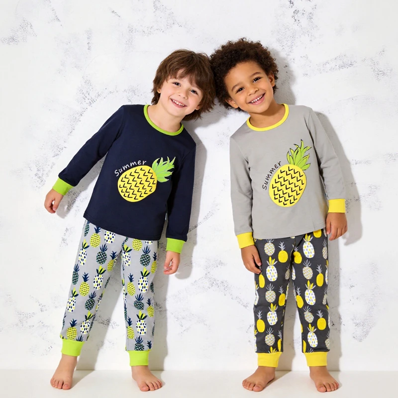 CHINEE Children's Eco friendly Cotton Print Pajamas for Baby & Toddler Nordic Style Unisex Loungewear Sleepwear