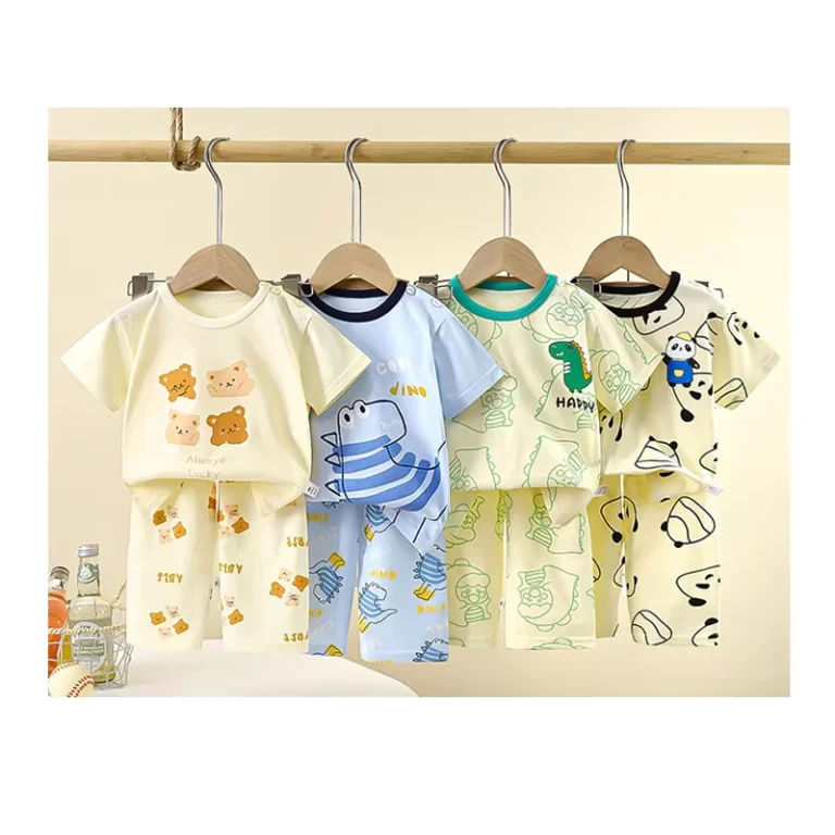 CHINEE-Childrens-Pajama-Set-Cartoon-Baby-Clothes-Infant-Kids-Pajamas-Children-Clothes-Summer-Short-Sleeve-Pajamas-Set-1