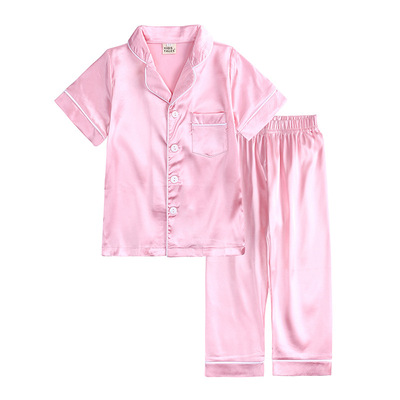 CHINEE Child's 100% Cotton Pijama Nightwear Breathable Binding Satin Lounge Wear for Baby Girls for Spring