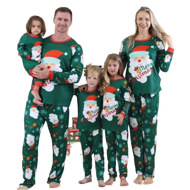 CHINEE-Christmas-Family-Matching-Outfits-Family-Matching-Christmas-Pajamas-Santa-Claus-Prints-Matching-Pyjamas-Sleepwear