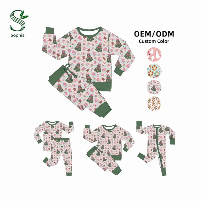 CHINEE-Christmas-Family-Matching-Pajamas-95Bamboo-Blend-Christmas-Prints-Pullover-2-Piece-Set-Family-Matching-Outfits