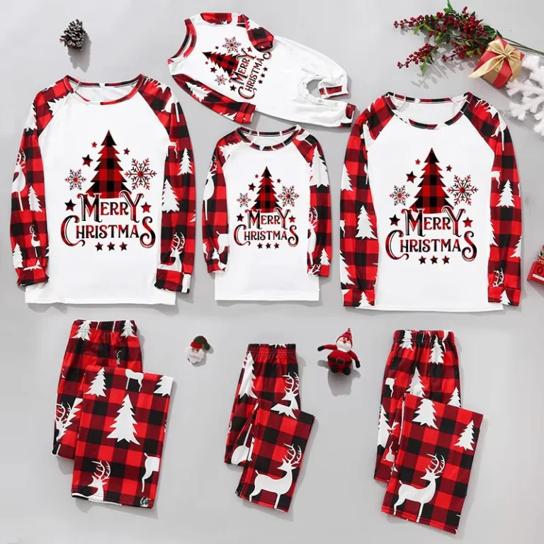 CHINEE-Christmas-Family-Matching-Pajamas-Christmas-Pjs-Holiday-Nightwear-Sleepwear-Sets-Long-Sleeve-Pjs