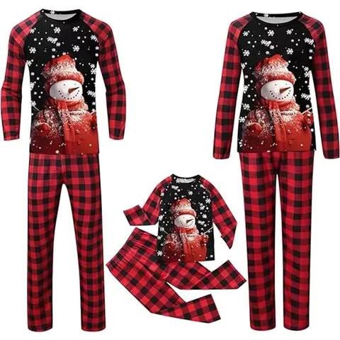 CHINEE-Christmas-Sleepwear-Long-Sleeve-Tee-With-Pants-Lounge-Holiday-Pajama-Sets-100-Cotton-Merry-Christmas