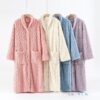 CHINEE Classic Hooded Cotton Bathrobe with Embroidered Logo Ideal for Comfortable Home and Hospitality Use
