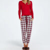 CHINEE Classic Solid Women's Flannel Pajama Pants Mid Waist Eco-Friendly Breathable Wide Leg for Autumn Lounging