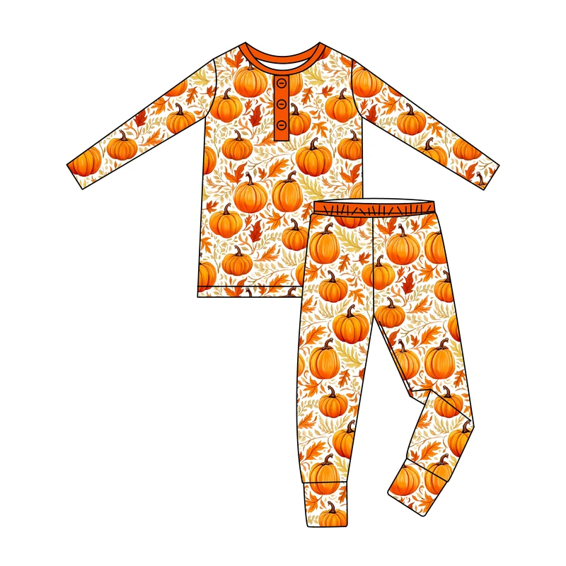 CHINEE Comfortable Unisex Baby Organic Bamboo Pajama Sets Pjs Two Piece Long Sleeve Button Toddler Loungewear Nightgown Kids Pyjamas