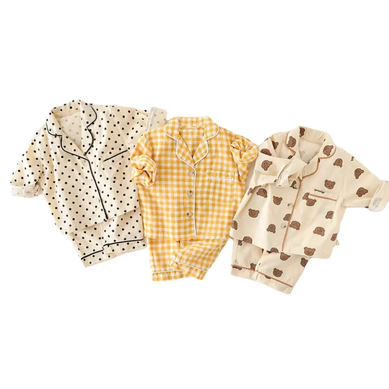 CHINEE-Cotton-Infants-Print-Pajamas-Long-Sleeve-Sleepwear-Sets-for-Baby-Boys-and-Girls-for-Summer-and-Autumn