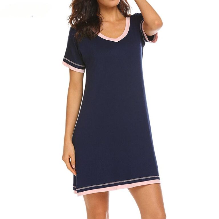 CHINEE-Cotton-Night-Dress-Womens-Sleepwear-Ladies-Nightwear-Short-Sleeve-Pajamas-Sleep-Night-Dresses-for-Woman