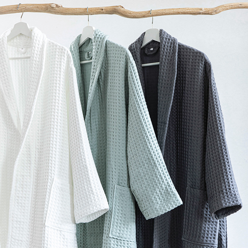 CHINEE Cotton Waffle Woven Bathrobe High Quality Customized 5 Star Hotels