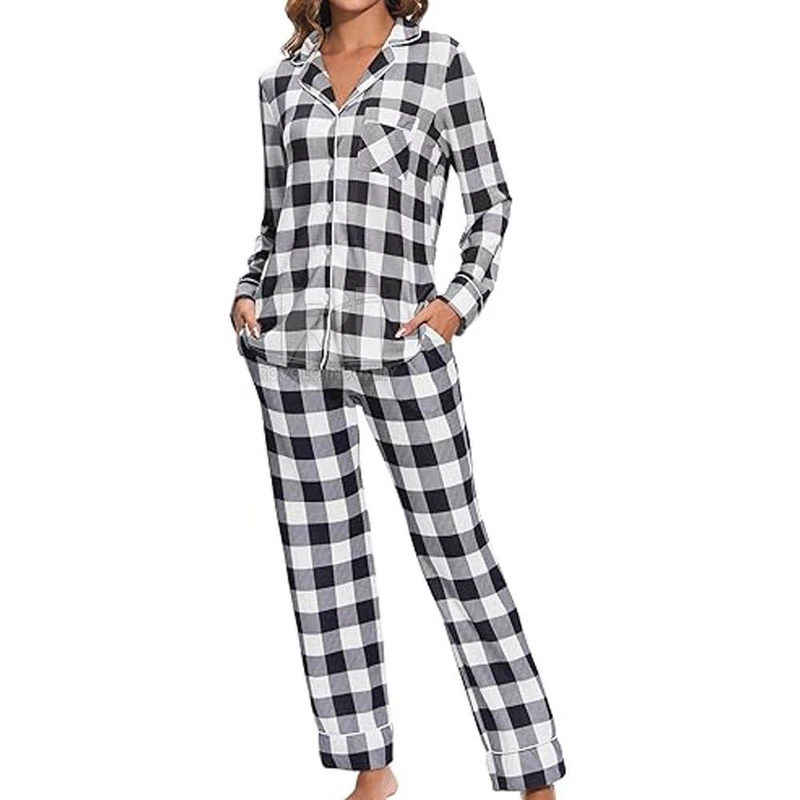 CHINEE Cotton Women Silk Satin Night Dress Sleepwear Plus Size Two Piece Set Front Logo High Quality Soft Fabric Comfortable Fit