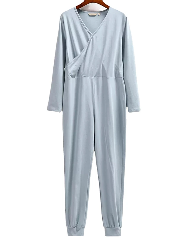 CHINEE Cozy Women's Onesie Pajamas Set Long Sleeve Adult Bodysuit Set Made From Bamboo Smoother Hand Feel Women Pajamas Sleepwear