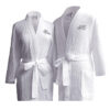 CHINEE Custom 5 Star Hotel Logo White Bath Robe Quick Dry Breathable 100% Cotton Kimono Waffle Spa Bathrobe
