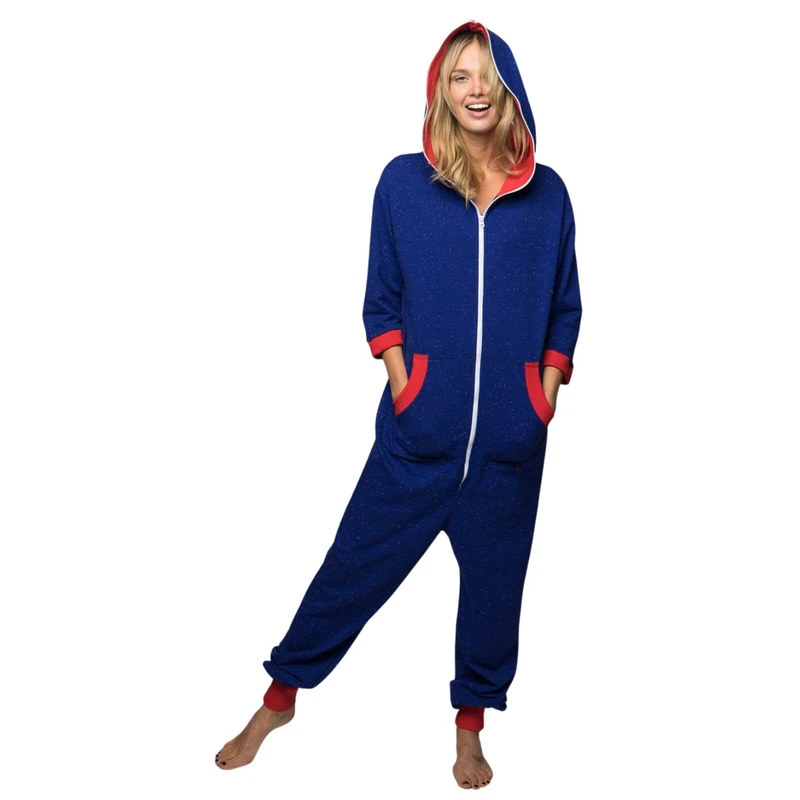 CHINEE Custom Adult Unisex Onesie Pajamas With Hood Fleece Fabric Breathable Casual Vintage Design For Women Autumn Winter Jumpsuit