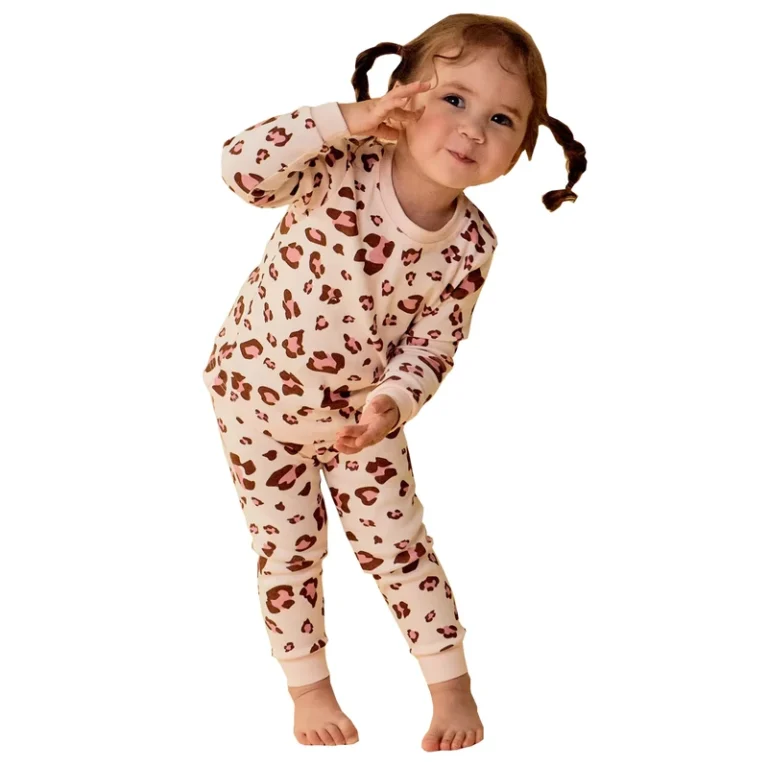 CHINEE-Custom-Allover-Leopard-Print-Spring-or-Autumn-Girls-Sleepwear-Pajamas-Kids-Girls-Sleepwear-Long-Sleeve-Toddler-Baby-Pajamas