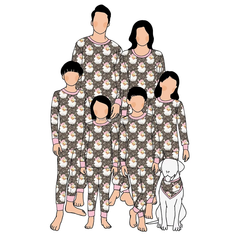 CHINEE Custom Bamboo Clothing Manufacturer Low Moq Family Matching Christmas Pajama Sets Kids Pajamas