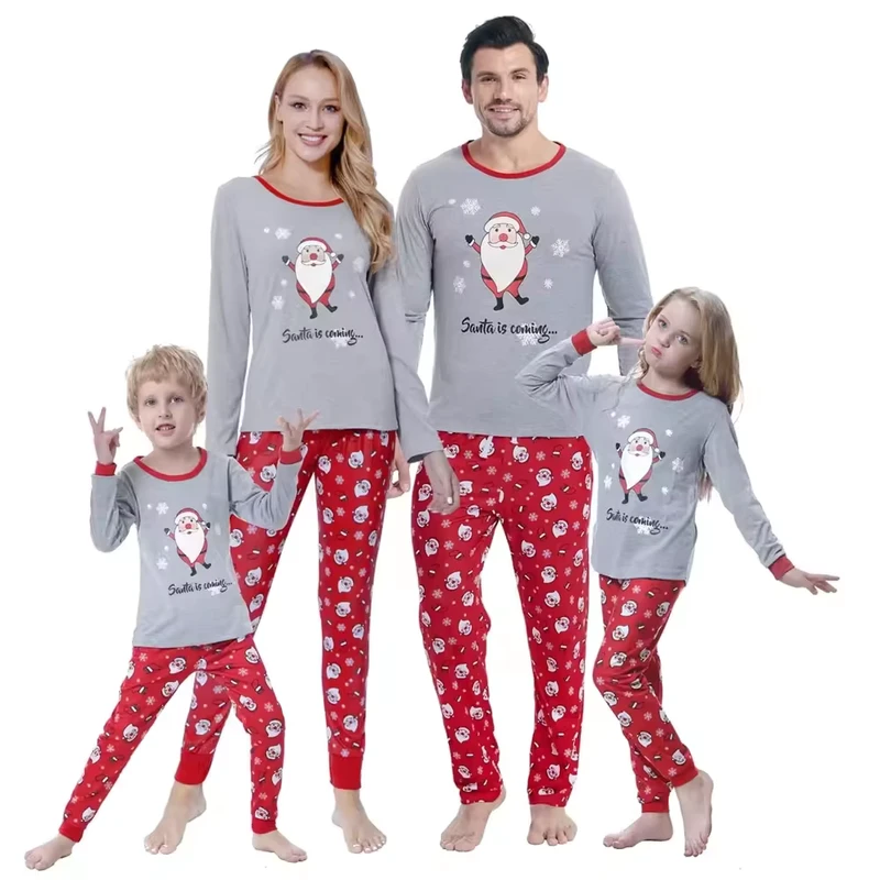 CHINEE Custom Bamboo Family Christmas Pajama Kids Christmas Pajamas Matching Family Pj Sets Women Plus Size Christmas Loungewear Sets