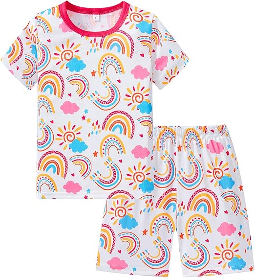 CHINEE Custom Bamboo Infant & Toddler Baby Girl Short Pajama Sets for Kids Comfort Sleepwear