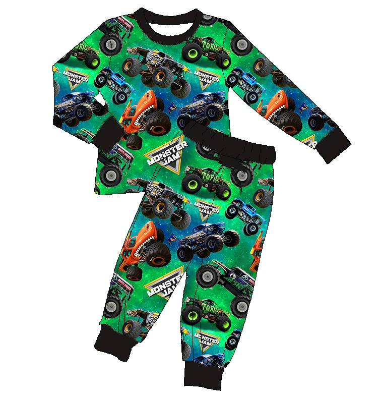 CHINEE Custom Bamboo Toddler Pajamas Print Two Piece Lounge Set Kids Organic Toddler Pyjamas Eco friendly Children Loungewear