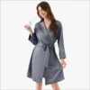 CHINEE Custom Bamboo Viscose Women's Robes Soothing Softness Luxury Comfort Long Sleeve Kimono Robe