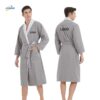 CHINEE Custom Bathrobe Custom Logo Luxury Skin friendly Shawl Collar Double Layer Peach Skin Bathrobe Unisex