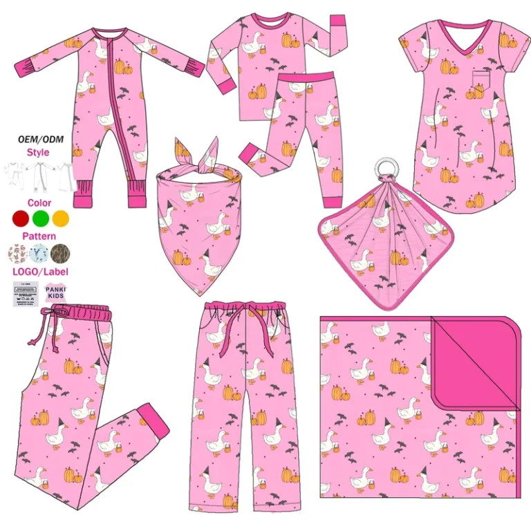 CHINEE-Custom-Boutique-Bamboo-Toddler-Halloween-Print-Clothes-Newborn-Baby-Long-Sleeve-2-Pcs-Set-Pjs-Girls-Bamboo-Pajamas