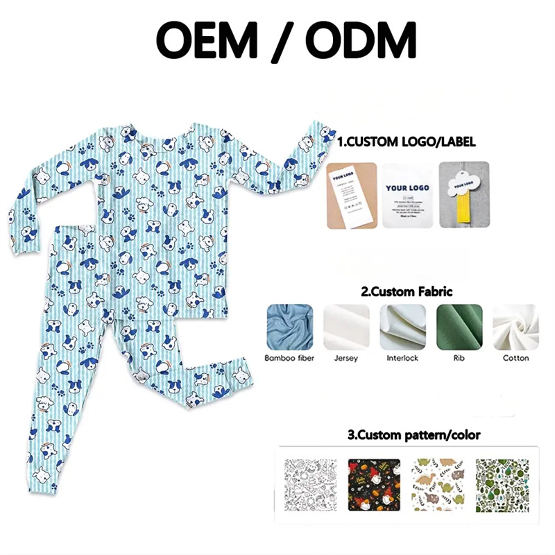 CHINEE Custom CPC Certificated Baby Boys Bamboo Pajamas Set Buttery Soft Infant Romper Sleeper OEKO TEX Kids Bamboo Clothing OEM ODM