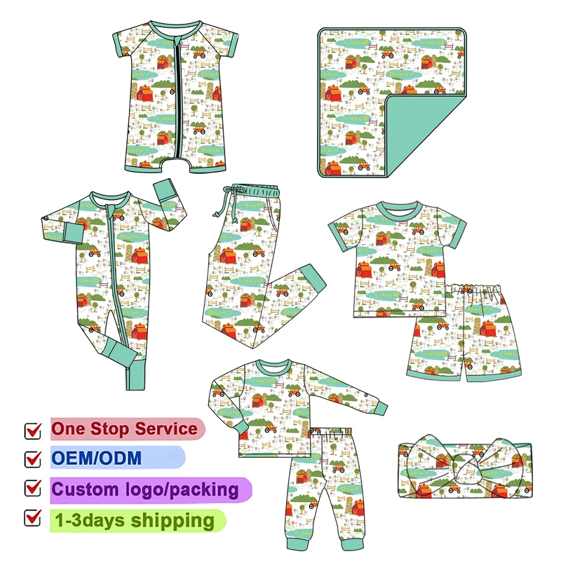 CHINEE Custom Cartoon Pattern Baby Bamboo Pajamas Soft Bamboo Baby Pajamas Newborn Baby Rompers Kids Pajamas