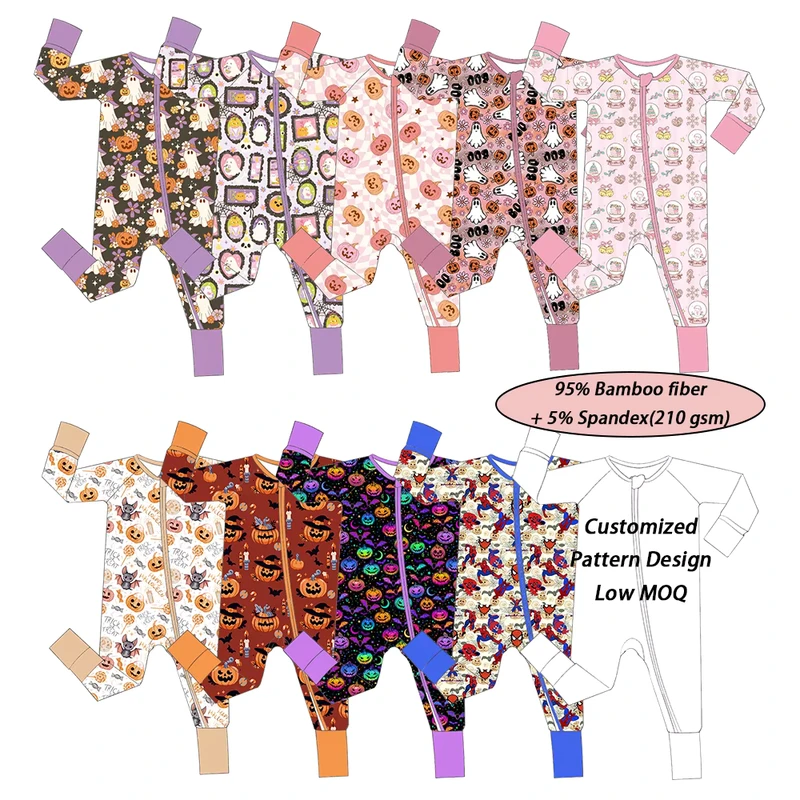 CHINEE Custom Cartoon Pattern Baby Bamboo Pajamas Soft Bamboo Baby Pajamas Newborn Baby Rompers Kids Pajamas