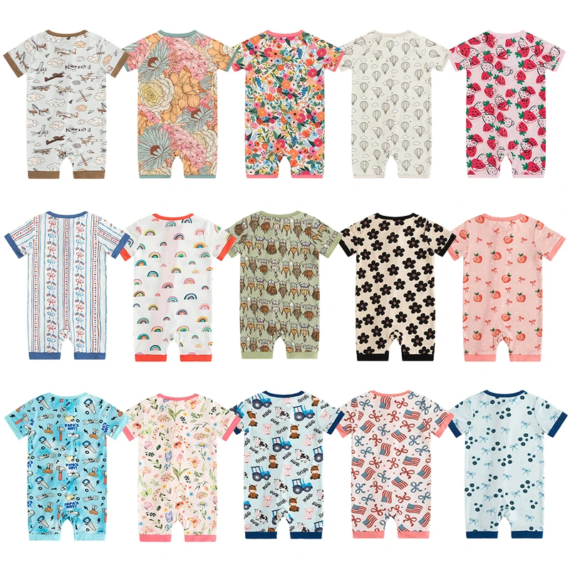 CHINEE Custom Character Zippy Clothing Viscose Western Pjs Sleeper Sleepwear Shortie Romper Pajamas Bamboo Baby Clothes