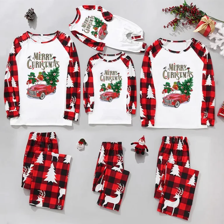 CHINEE-Custom-Christmas-Pajamas-Blank-White-and-Red-Plaid-Xmas-Christmas-Pyjamas-Pjs-Set-Family-Matching-Christmas-Pajamas-Family