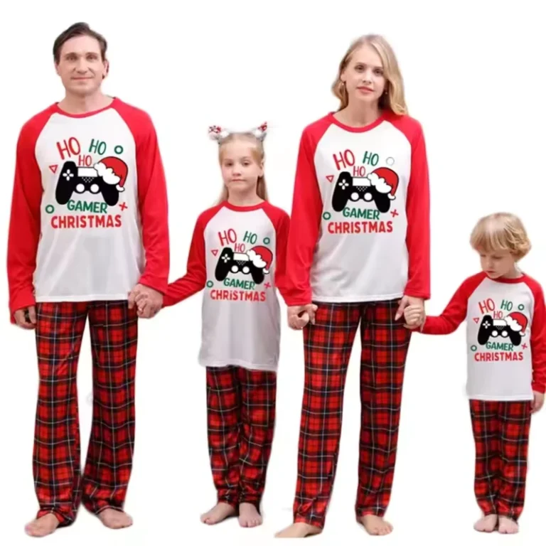 CHINEE-Custom-Christmas-Pajamas-Red-Home-Pyjamas-Set-Family-Matching-Christmas-Sleepwear-Family