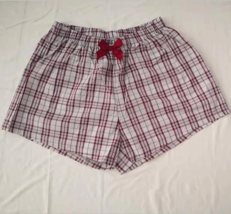 CHINEE Custom Christmas Pyjamas Print Sleep Short Flannel Pajamas Womens Summer Sleep Boxer Shorts