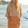 CHINEE Custom Color Cotton Toweling Poncho Surf Robe With Embroidery Pool Beach Wearable Changing Towel With Hood