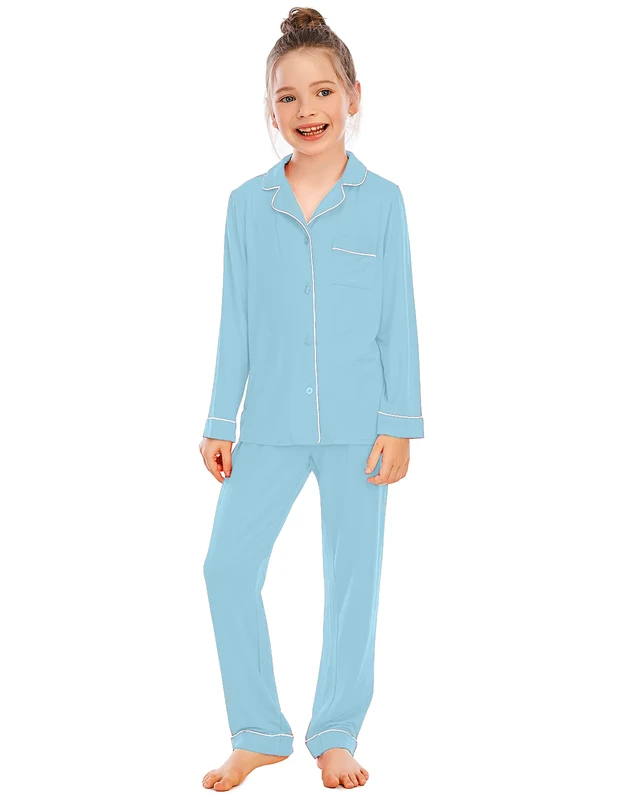 CHINEE Custom Cotton Modal Summer Animal Print Kids Clothes 2 Piece Long Sleeve Pajama Set for Children