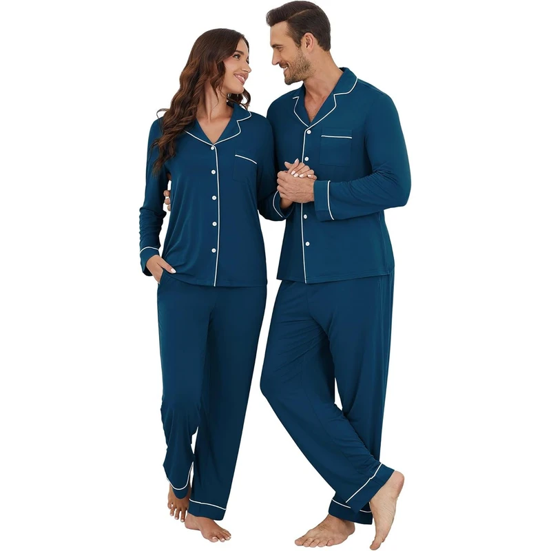 CHINEE Custom Couple Pajamas Family Matching Pajamas Sleepwear Mens Womens Homewear Loungewear Pj Sets Couple Lounge Pajamas